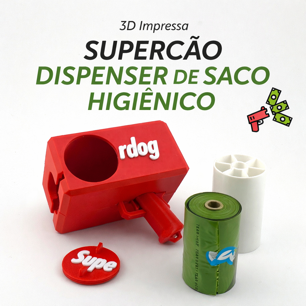 Dispensador de Saquinhos para Fezes de Cachorro – Porta Saco Higiênico para Coleira – Pet