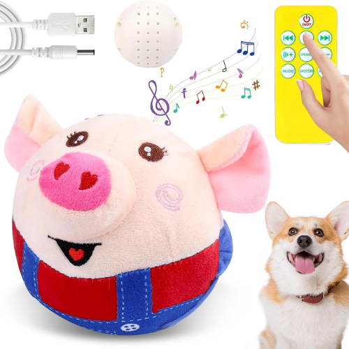 Brinquedo musical de pelúcia para gato/cachorro/criança, que pula automaticamente durável divertido em Oferta na Shopee