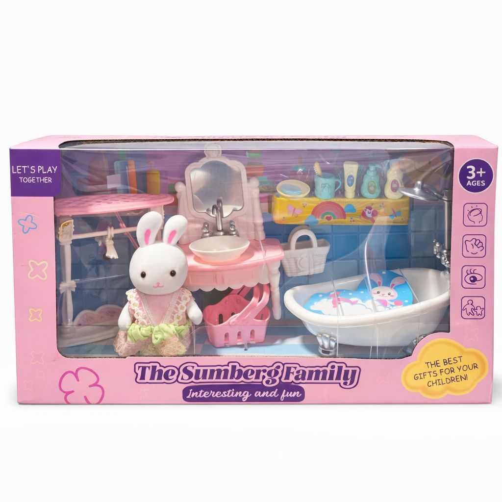 The Sumberg Family -Coelho Família Cenário Completo - Infantil  Brinquedo Educativo 3+ Anos em Oferta na Shopee