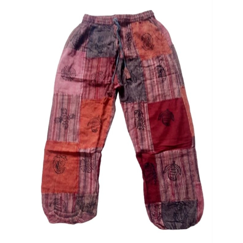 Calça saruel indiana patchwork unissex free size