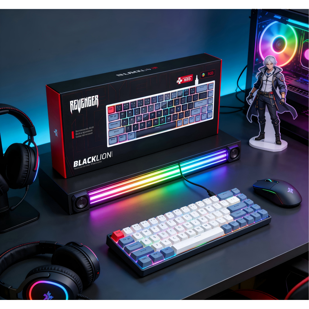 Teclado Mecânico Gamer Switch RED Outemu com Led RGB Revenge TE-BKL003