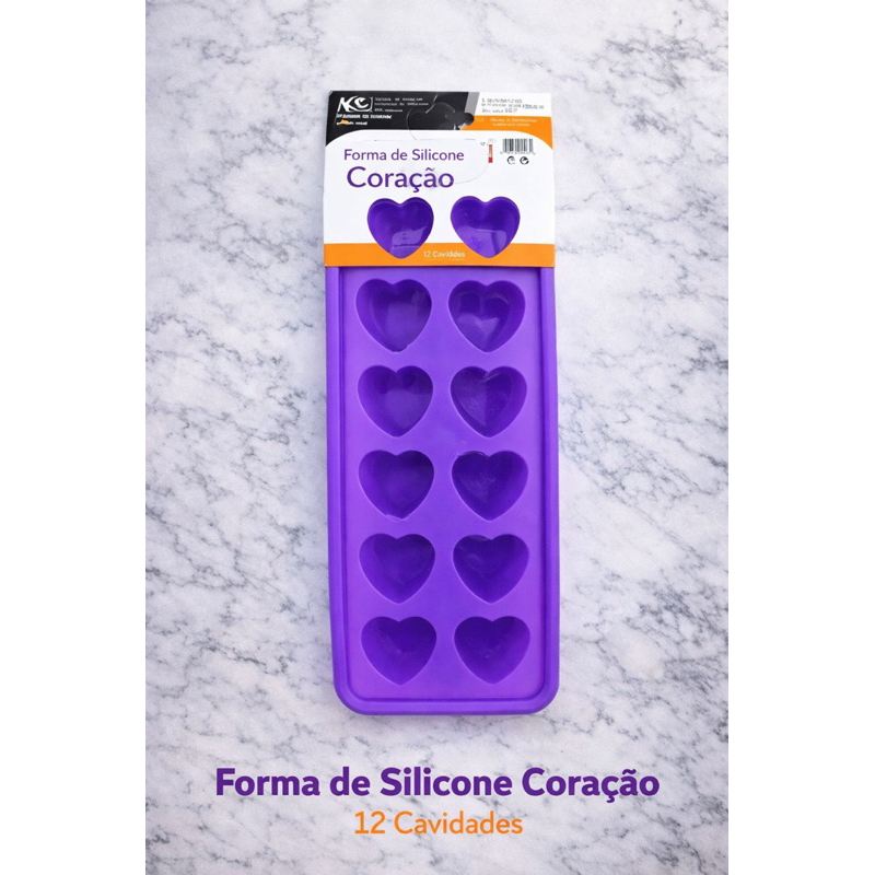 Forma de Silicone Coração 12 Cavidades Ke Home | Multiuso