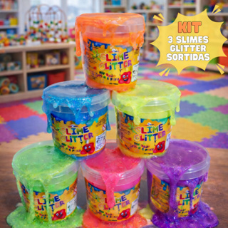 3 Slime Puxa Puxa com Glitter P/ Kit Festa Infantil Lembrancinha em Oferta na Shopee