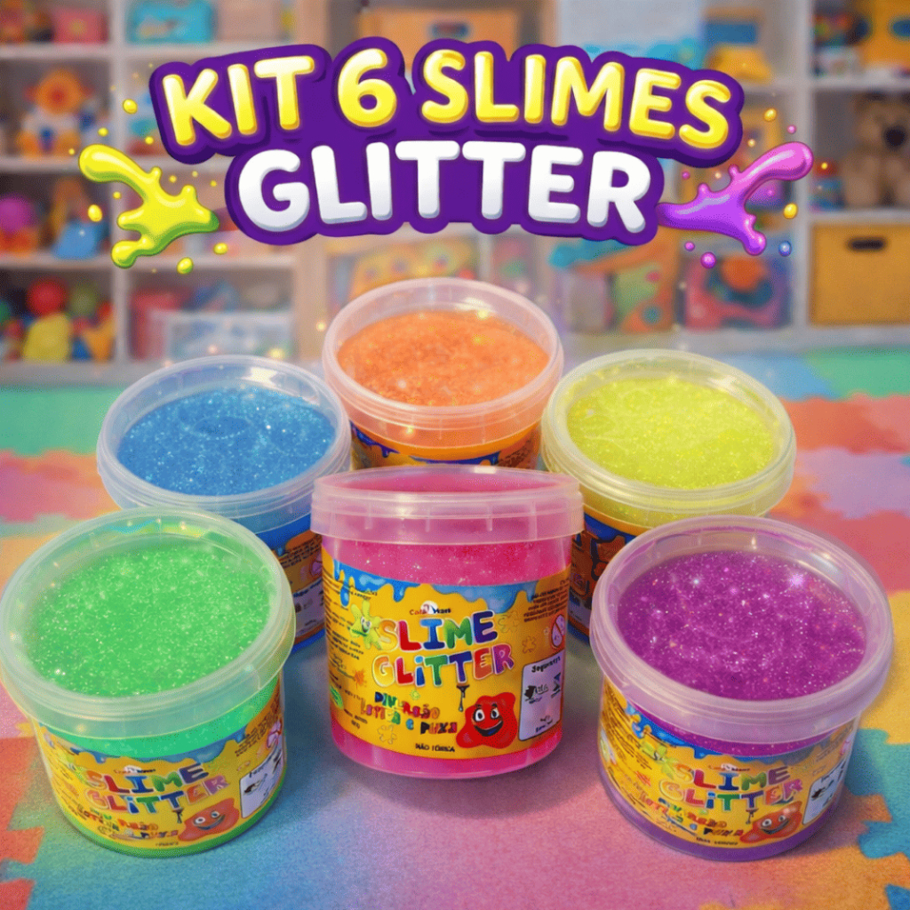 6 Slime Puxa Puxa com Glitter p/ Kit Festa Infantil Lembrancinha em Oferta na Shopee