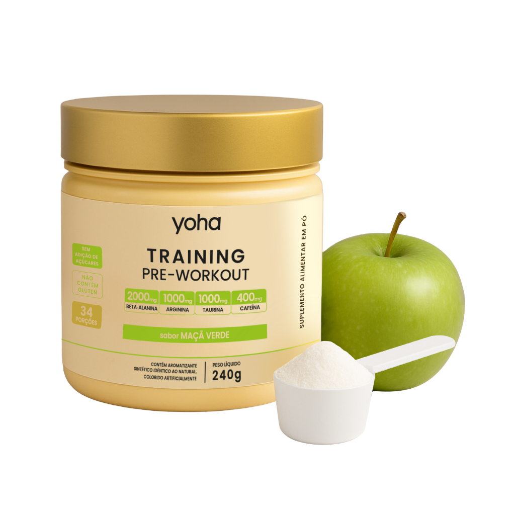 Training Pre Workout 240g Sabores - Yoha em Oferta na Shopee
