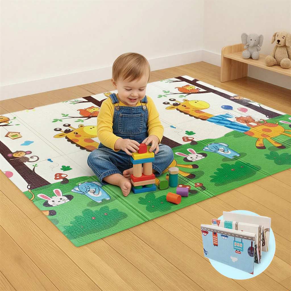 Tapete Infantil Emborrachado Tatame de Atividades Dobrável Térmico Impermeável Confortável para Bebê em Oferta na Shopee