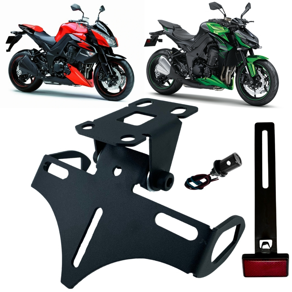 Eliminador de Rabeta Kawasaki Z1000 2012 a 2025 articulado suporte de placa esportivo retratil z-1000