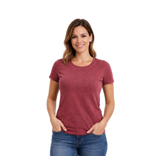Blusa Feminina Baby Look Slim Estonada Lisa 100% algodão em Oferta na Shopee