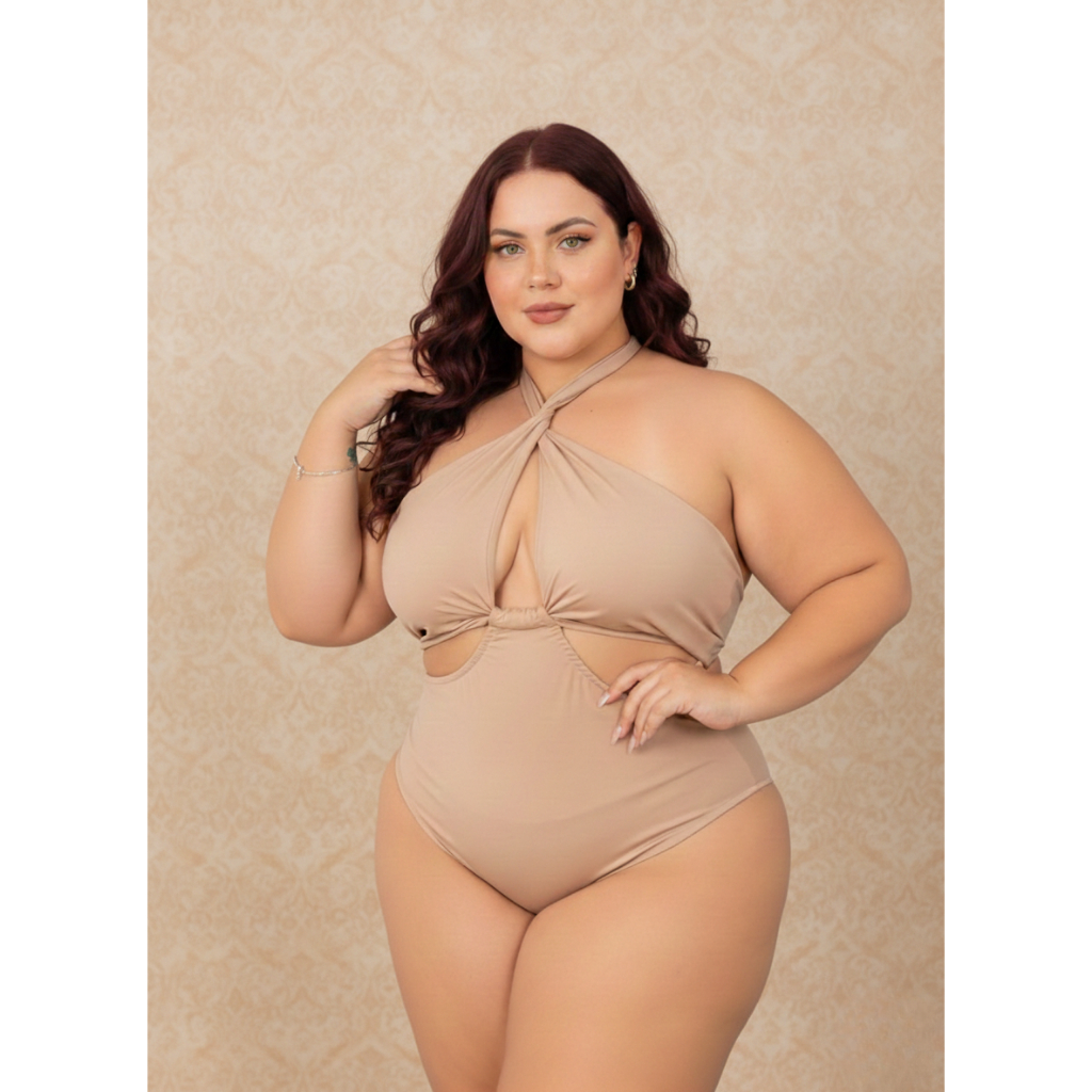 MAIO FEMININO PLUS SIZE PRAIA NATACAO COM MULTI AMARRACOES SEM BOJO MODELADOR