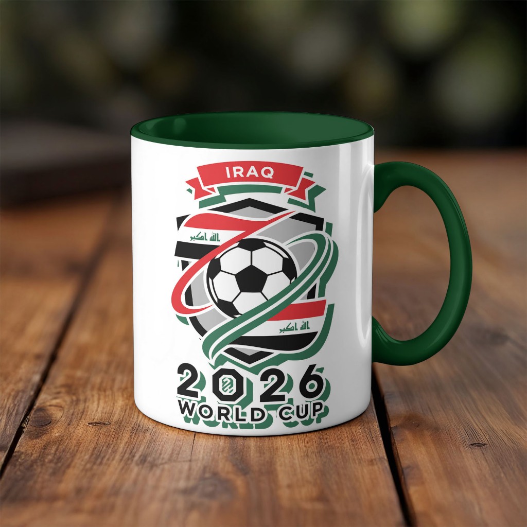 Caneca xicara Futebol Copa do mundo Iraq Iraque 26EI