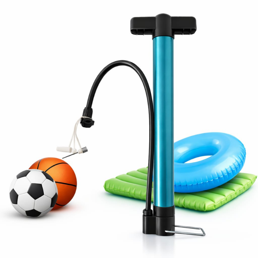 Bomba de Ar Alta Pressão Encher Pneu Moto Bola Piscina Bike Boia Inflar Manual Bicos Portátil em Oferta na Shopee