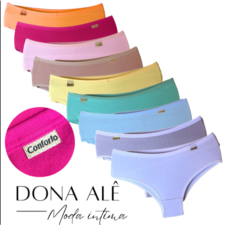 Kit 10 Calcinha Infantil Juvenil de Algodão De 4 a 14 Anos Conforto meninas criança em Oferta na Shopee