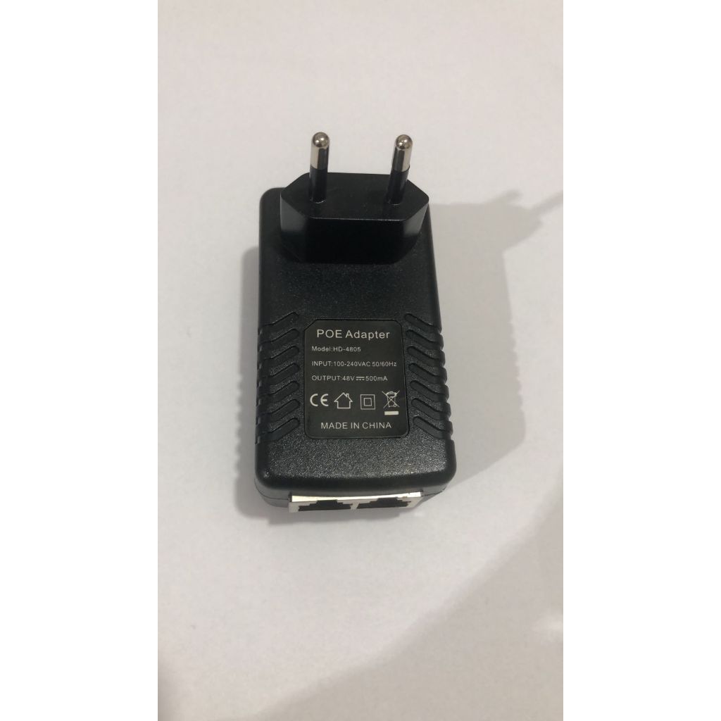 1 Fonte Poe Compacta 48v  Access Point Roteador Rj45 Bivolt ATENÇAO 48V