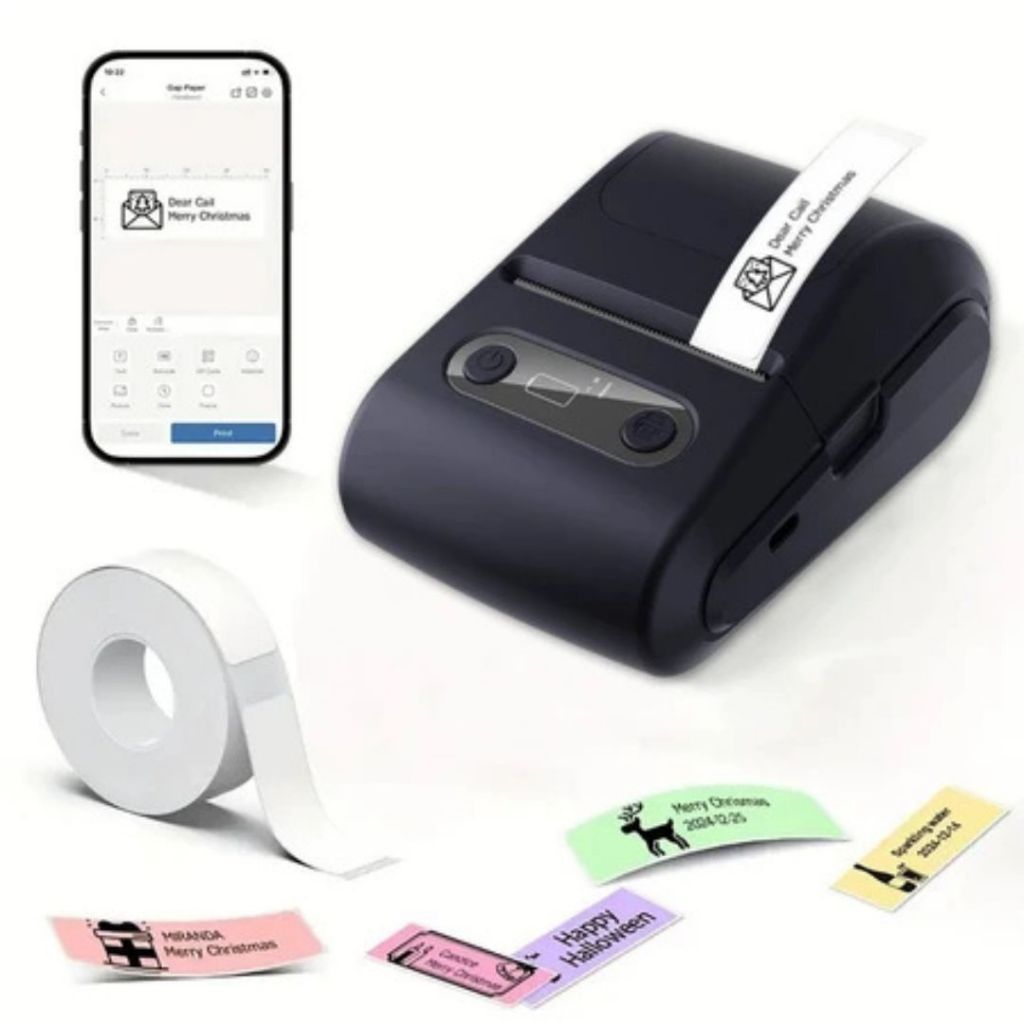 Mini Impressora De Etiquetas 58MM Bluetooth Para Celular PC Portatil