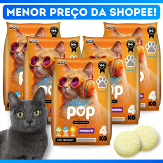 20kg areia sanitaria higienica super premium natural argila absorvente para gatos ecologica 4 à 20kg em Oferta na Shopee