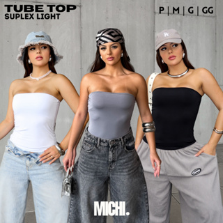 Tube top Feminina Suplex Forro Duplo Sem Bojo Básico Confortável Básico Blogueira Premium em Oferta na Shopee