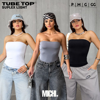 Tube top Feminina Suplex Forro Duplo Sem Bojo Básico Confortável Básico Blogueira Premium