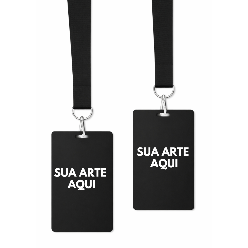 Crachá De Identificação em PVC Personalizado Sem Cordão 8,4x5,4cm