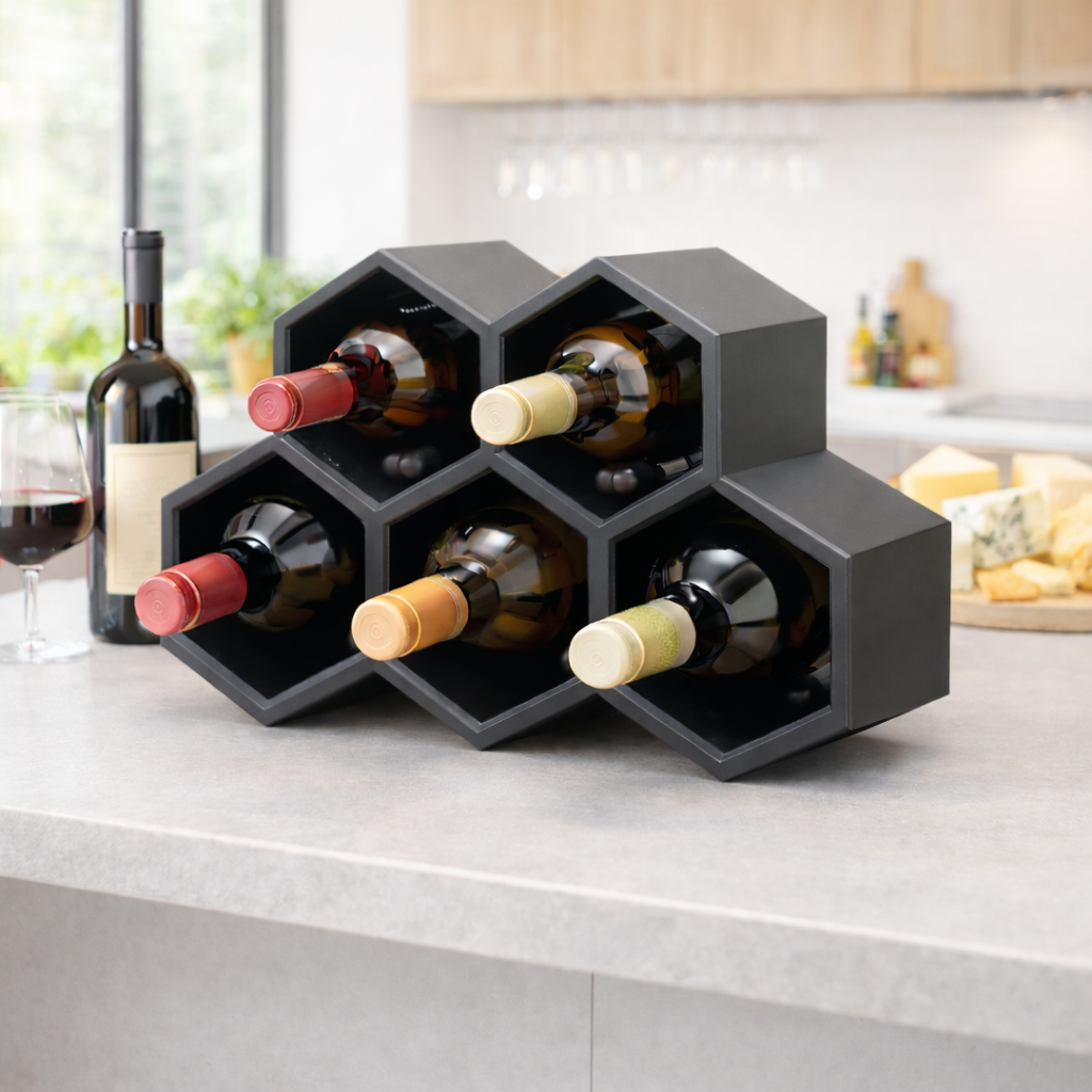 Adega Colmeia Porta Vinhos 6 Garrafas Suporte Bancada em Oferta na Shopee
