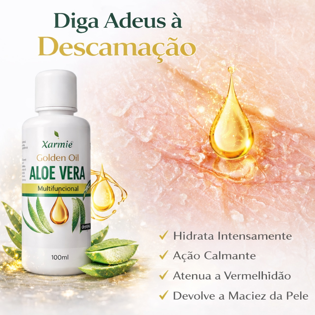 Óleo de Aloe Vera Babosa para Tratamento da Psoríase - Redução da Inflamação 100ml Natural