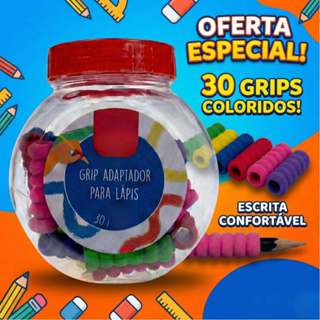 Kit Grip Ergonômico para Lápis e Caneta Yins Paper Adaptador de Apoio para Escrita Confortável em Oferta na Shopee