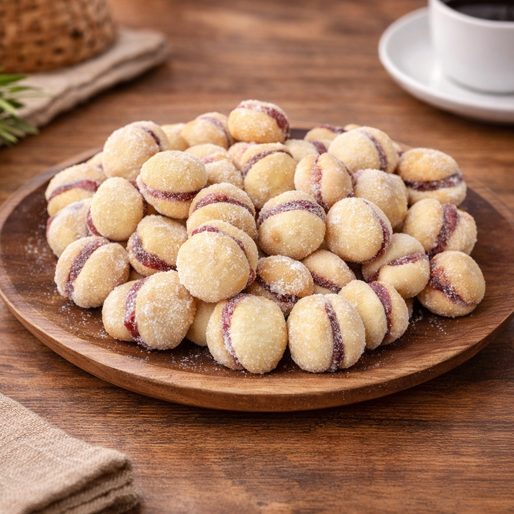 Biscoito Casadinho de Goiabada 1kg, Crocante, Recheado, Ideal para Lanches e Cafés em Oferta na Shopee