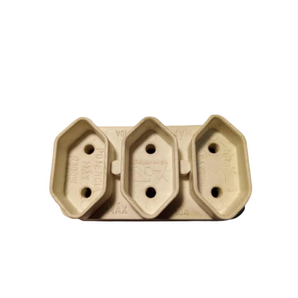 Tomada Benjamim T Comum Adaptador Barra Interneed Bivolt