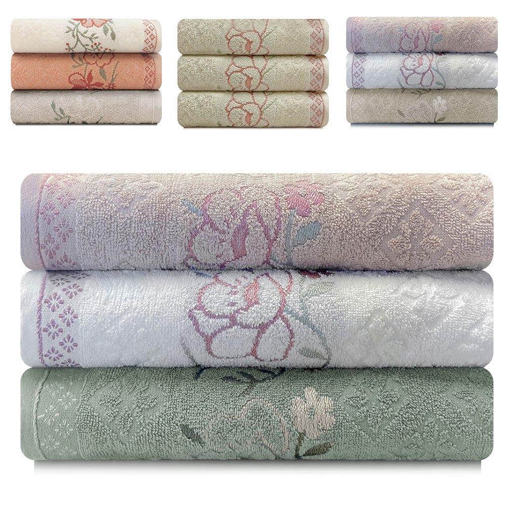 Jogo de Toalhas de Banho Yuna 100% Algodão 3 Peças Karsten em Oferta na Shopee