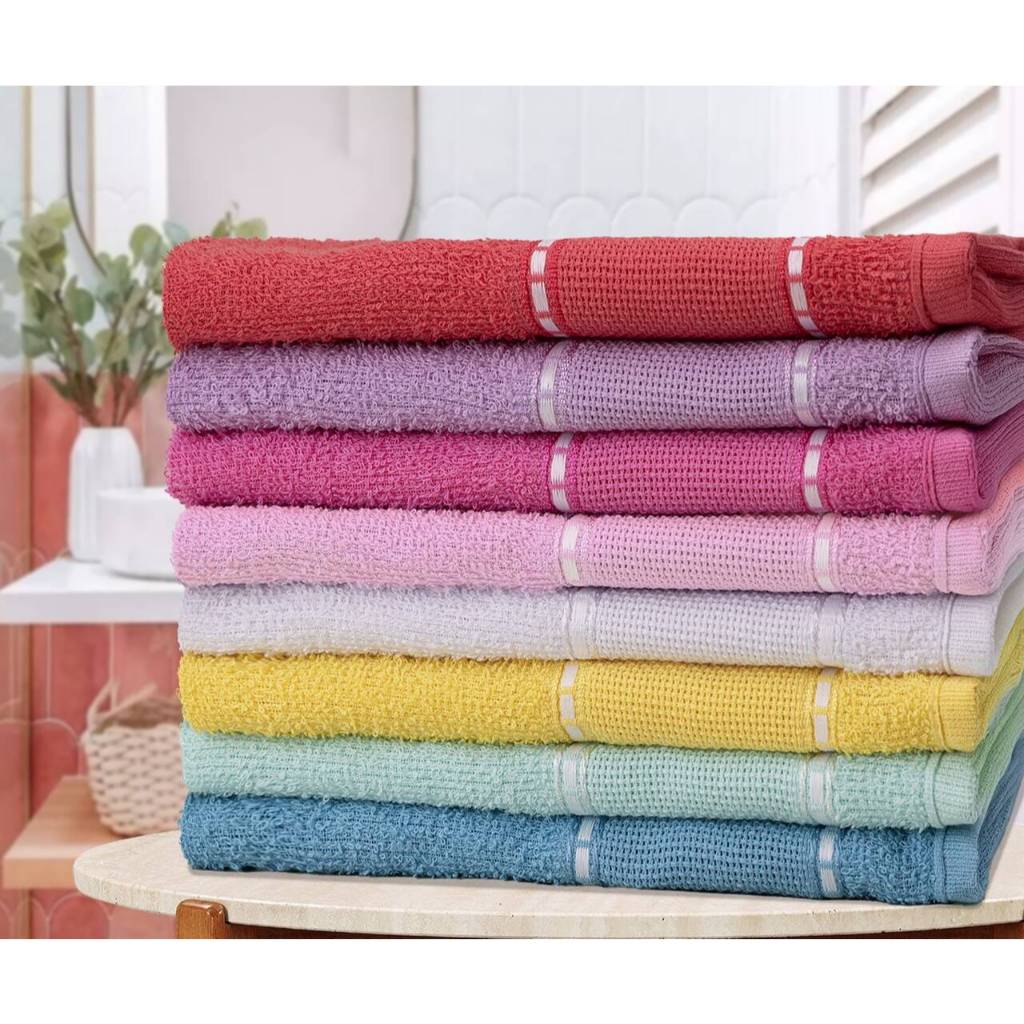 Kit Com 20 Toalhas de Lavabo para Bordar com Barra em Etamine - Cores Sortidas