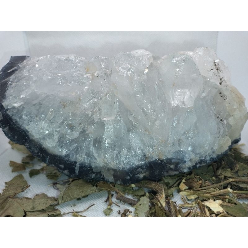 Drusa Gigante de Cristal de Apofilita - Conexão Espiritual e Purificação Energética cod401