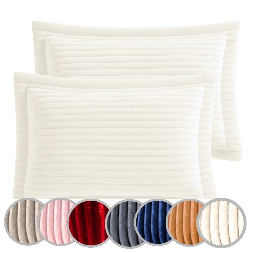 Kit 2 Fronhas Porta Travesseiro Plush Alto Relevo Com Abas 60X80Cm BBC Têxtil Aveludadas  Luxo Macio Capas travesseiro em Oferta na Shopee