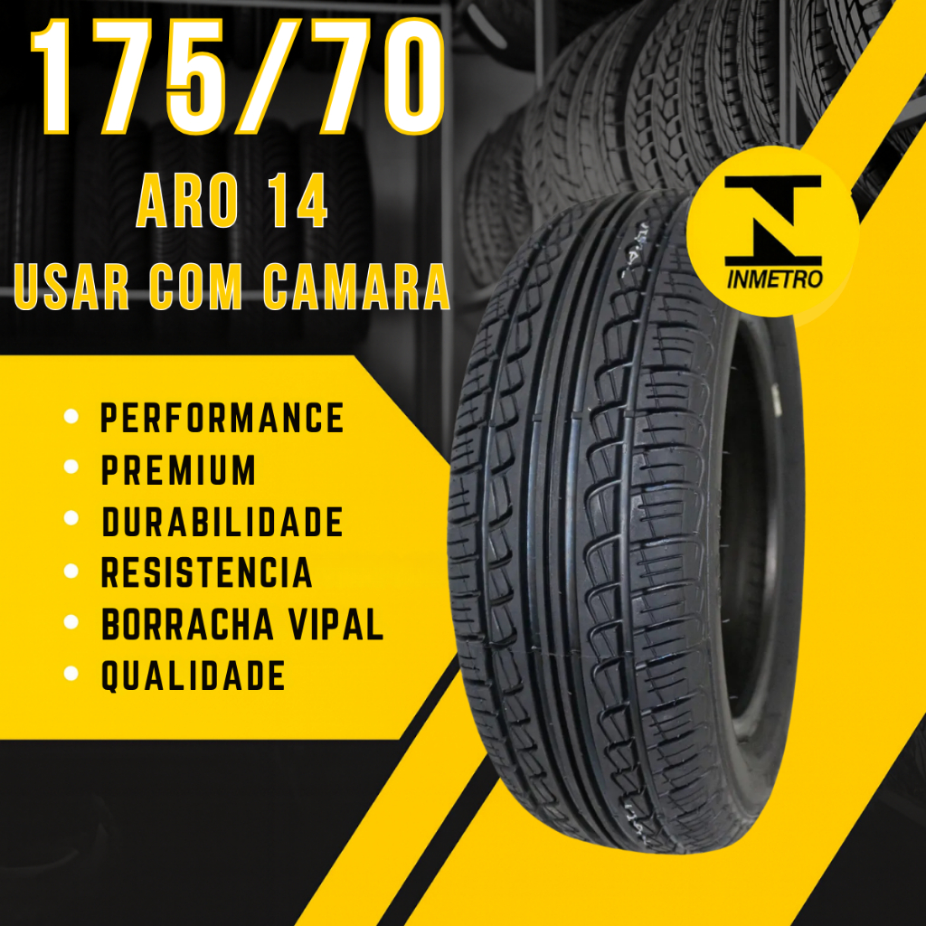 Pneu 175 70 R14 Homologado Inmetro Borracha Vipal Chevrolet Corsa Honda Fit Ford Fiesta Ka Clio