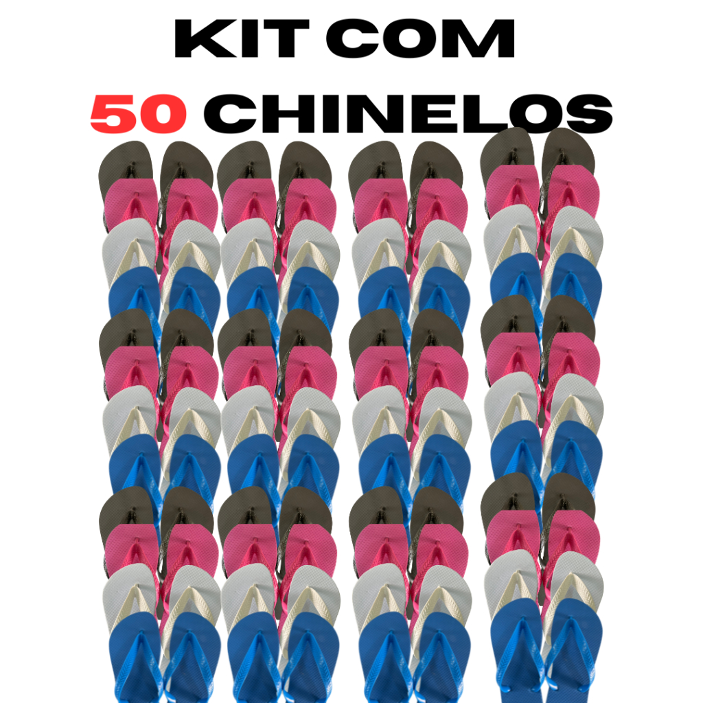 Kit 50 Pares Chinelo Lote Atacado Revendedor Festas | Melhor Preço Shopee