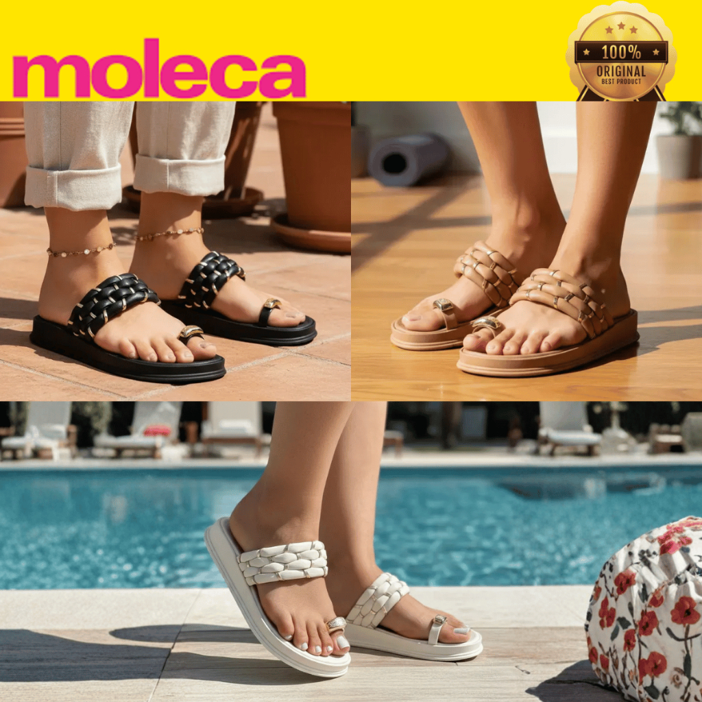 Sandália Rasteirinha Feminino Moleca Chinelo Slide Papete Confortável Dia a Dia Brilho Original em Oferta na Shopee