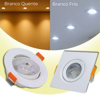 Spot de Embutir Quadrado e Redondo 3W e 5W LED  Iluminação Decorativa e Economica em Oferta na Shopee
