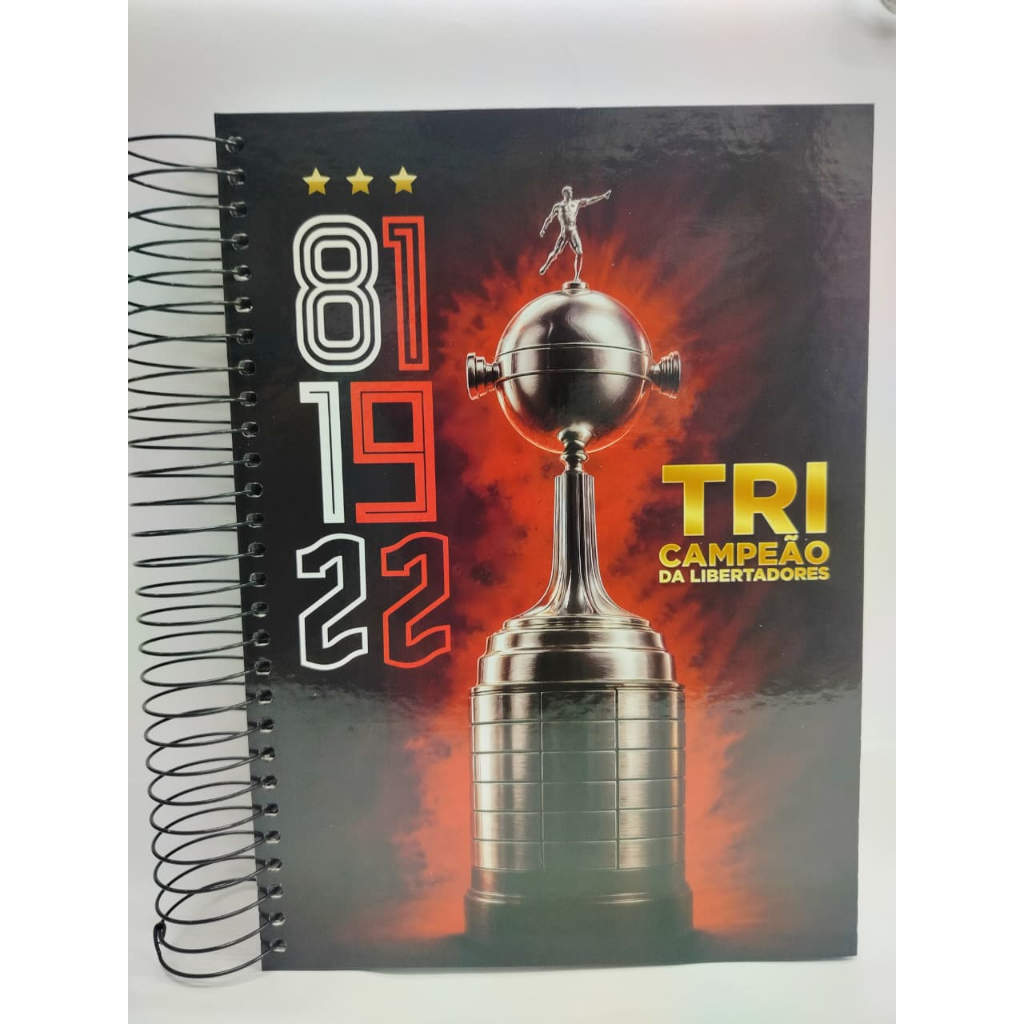 Caderno Escolar 20 Matérias 320 Folhas Capa Dura Espiral – Rubro Negro