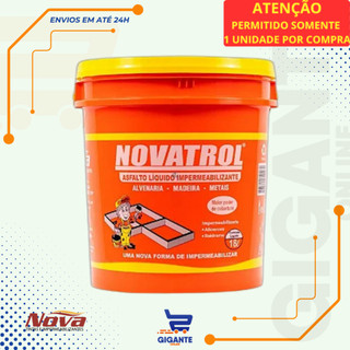 Manta Asfáltica Impermeabilizante Novatrol 18L Líquido Proteção de Superfícies Nova Tintas