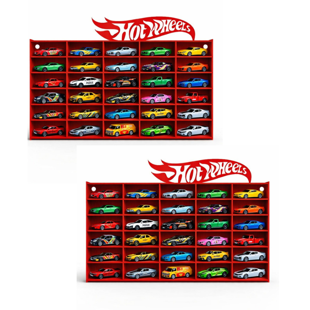 2 Expositor Suporte Para Carrinhos Miniatura Hot Wheels