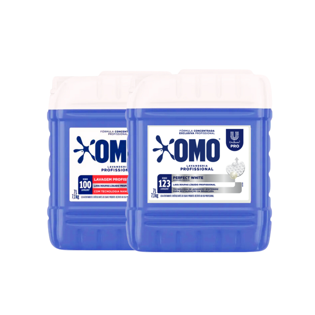 Kit Lava Roupas Perfect White Omo 7L +  Lava Roupas Pro Omo 7L