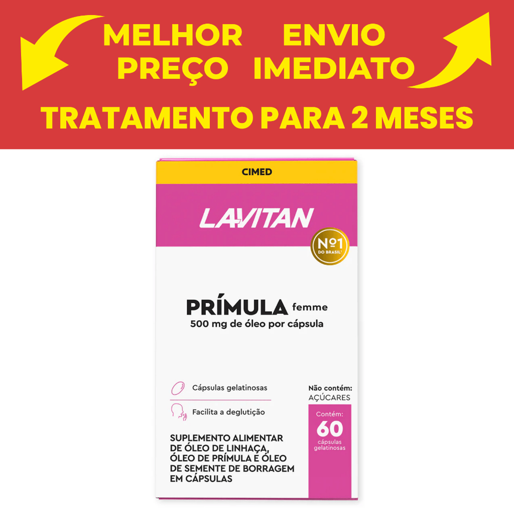 Lavitan Prímula Femme com 60 Cápsulas Gelatinosas em Oferta na Shopee