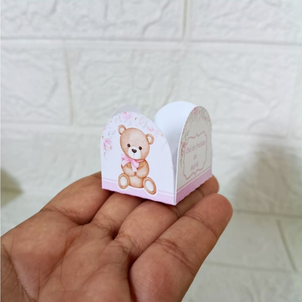 Forminha para Doces Brigadeiro Personalizada Chá de Fraldas Rosa Festa Princesa Lembrancinha