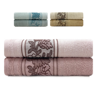 Kit Toalhas Banho Liana 100% Algodão com 2 Peças BF Casa Karsten em Oferta na Shopee