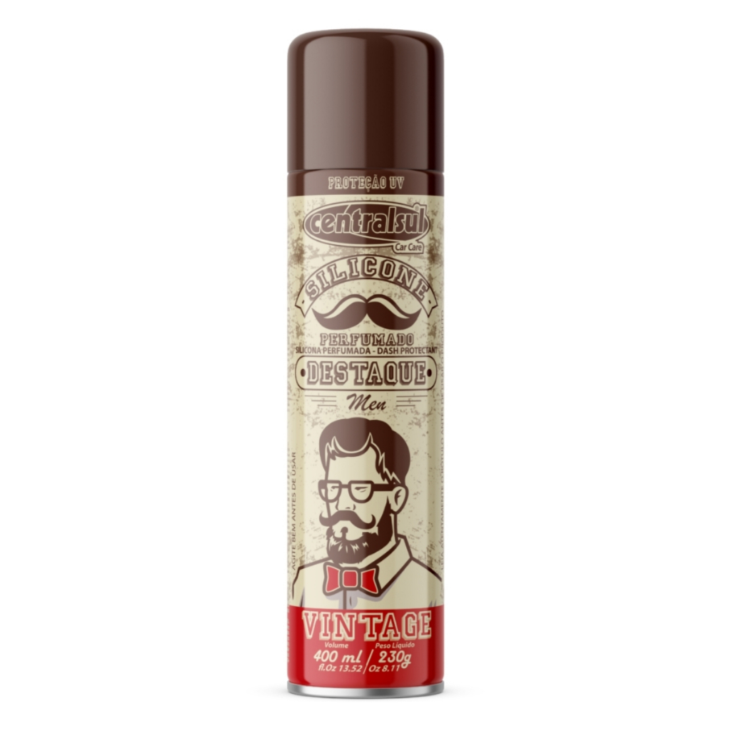 DESTAQUE SILICONE AEROSSOL MEN VINTAGE CENTRALSUL 400ML — imagem 2 de 2