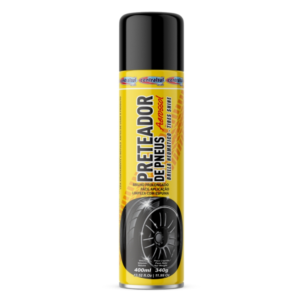 PRETEADOR DE PNEUS AEROSSOL CENTRALSUL 400ML — imagem 2 de 2