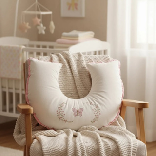 Almofada Amamentação Lepetit Reversível Tecido 100% Algodão Enchimento Silicone em Oferta na Shopee