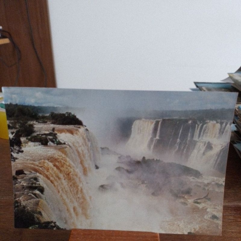 Cartão Postal Antigo - Cataratas do Rio Iguaçu - Saltos Floriano