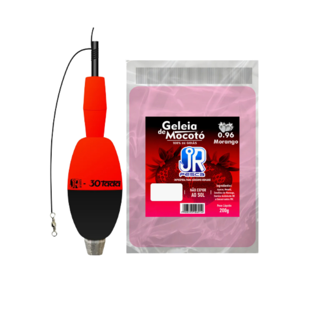 Boia Torpedo 30tada (pino) 35g + Isca Sabores Mocotó P/ Pesca -400g