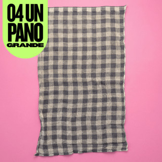 4 Unid Pano de Chão Xadrez 70x45cm Extra Grande Algodão 100% | Overloque | Absorção Alta | Leve