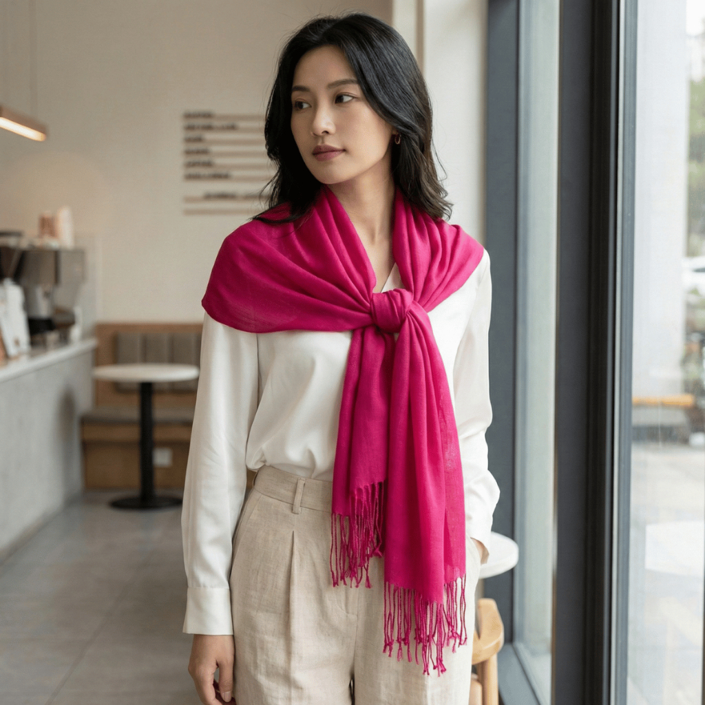 Cachecol Echarpe Xale Feminino para Verão Primavera Leve em Poliéster Elegante Moda Luxo Estiloso