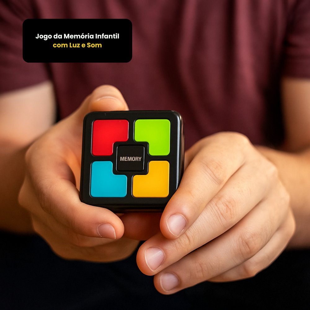 Jogo da Memória Infantil Educativo com Luz Som Cores Brinquedo Educativo Interativo Criança Coordenação